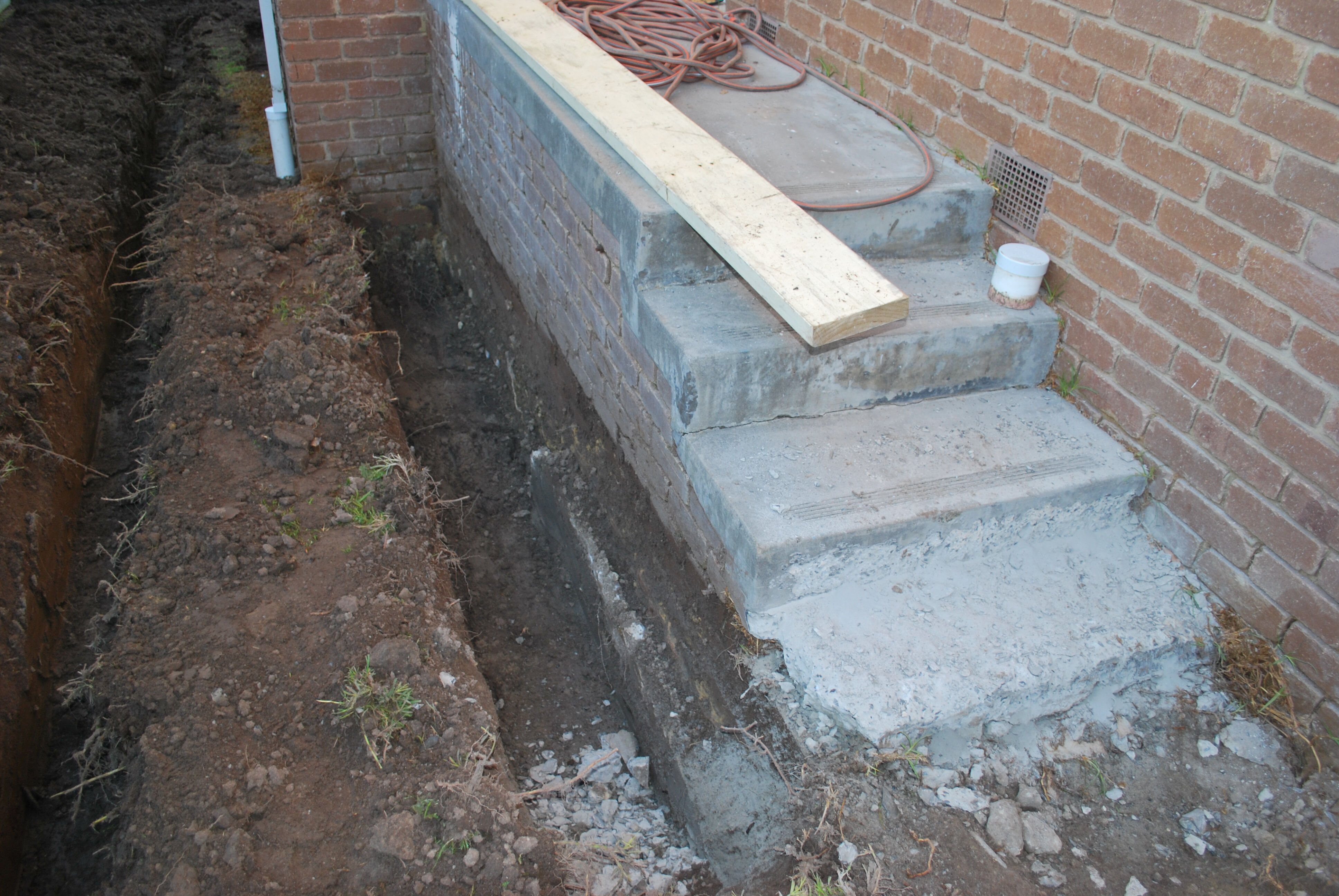 concrete footings and drainage 4