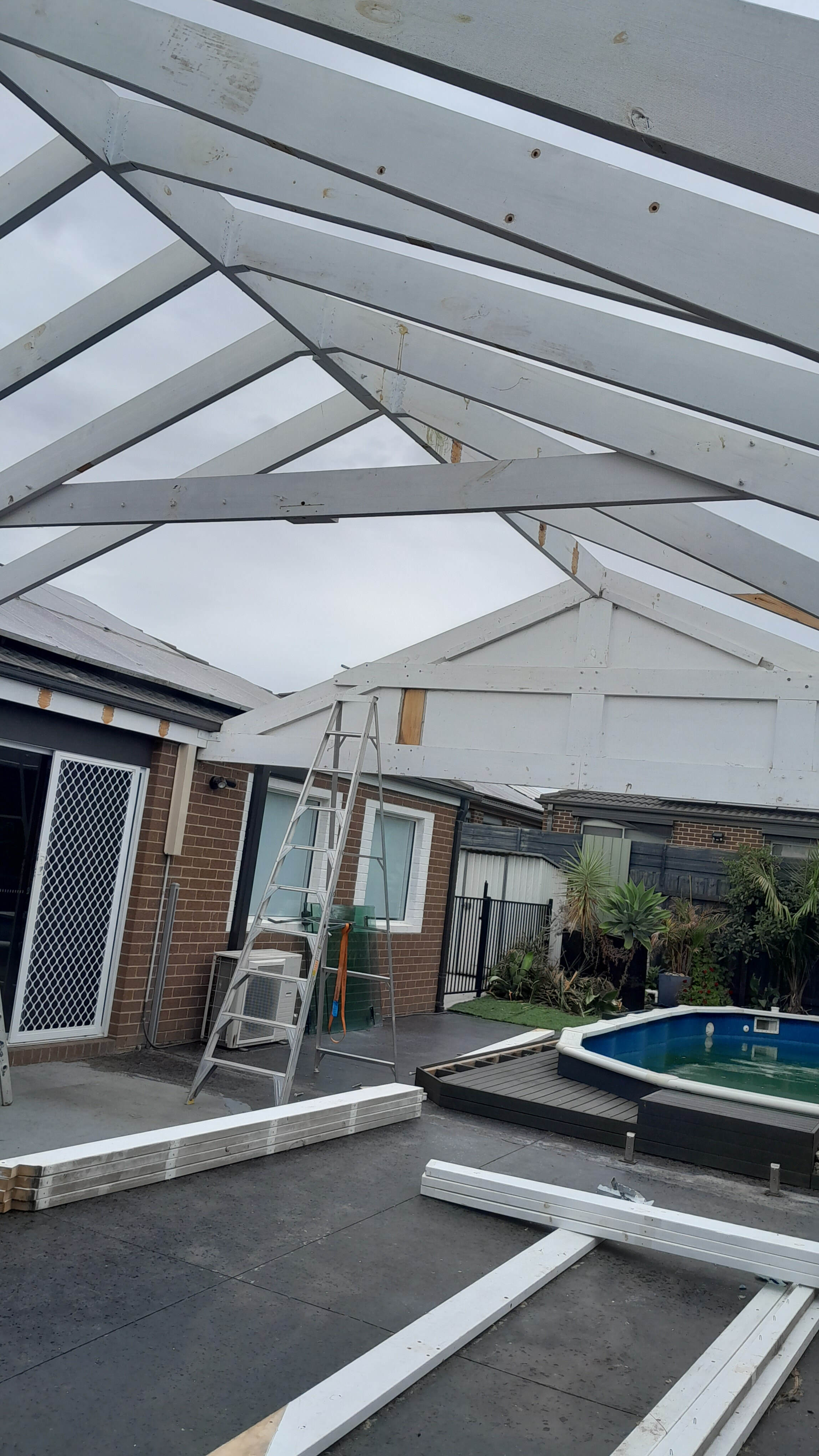 Crambourne East pergola demolition 5