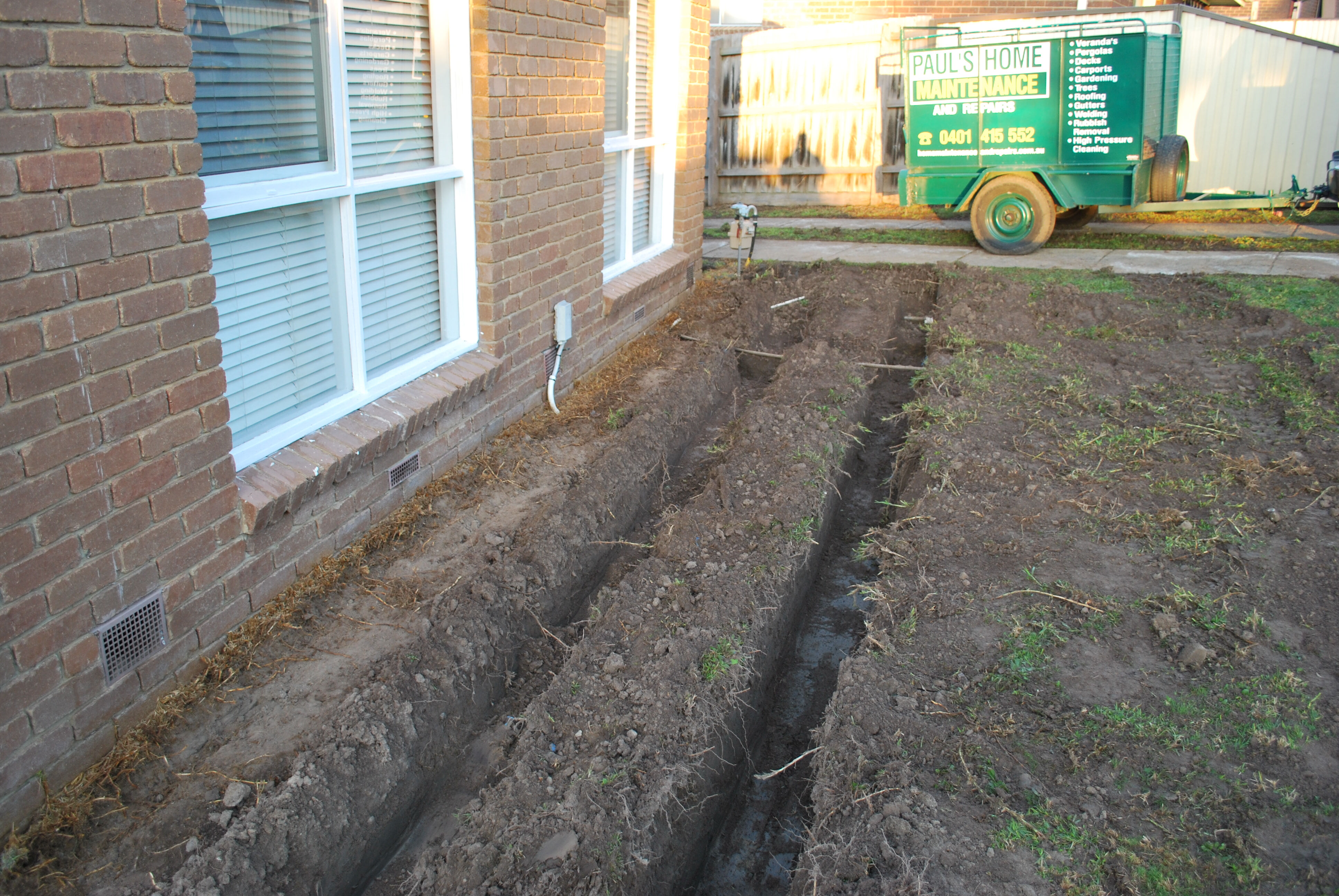 concrete footings and drainage 1